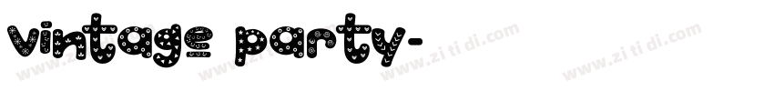 vintage party字体转换